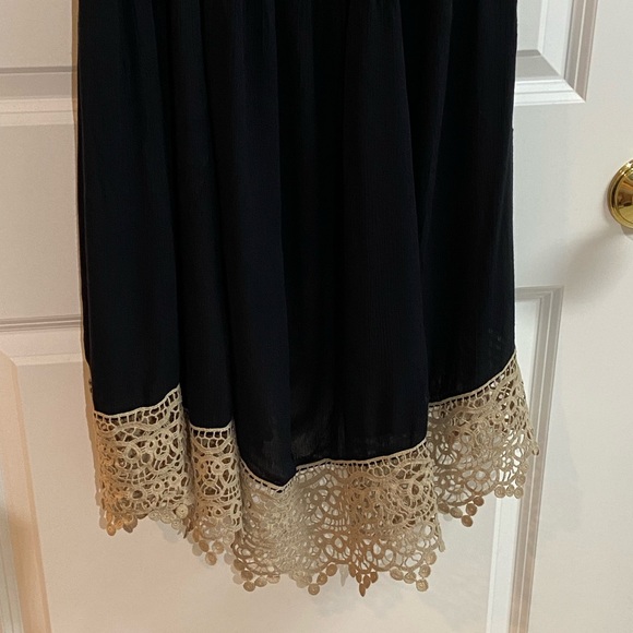 Free People Intimately Womens Sz XSmall Star Slip Crochet Black Boho Dress - Picture 9 of 16